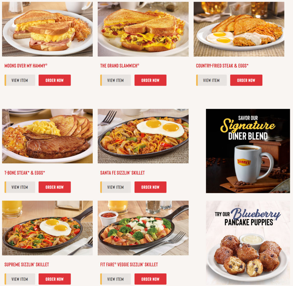 Denny's omelettes and skillets menu • dennys.com